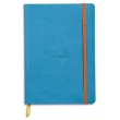 RHODIA Rhodiarama notitieboek 14,8x21 160 gelinieerde pagina's. Turkoois grijze kunstleren hoes productfoto image1 S
