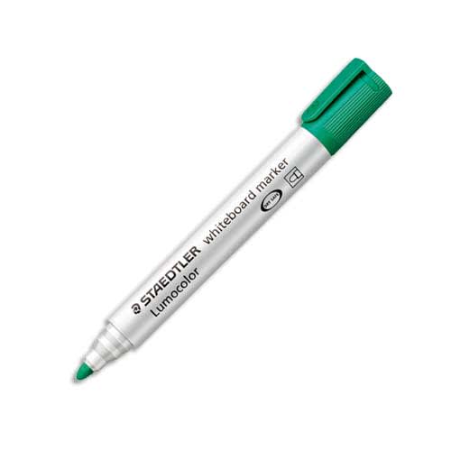 STAEDTLER Marqueur effaçable à sec pour tableaux blancs pointe ogive encre à base d’alcool verte 351