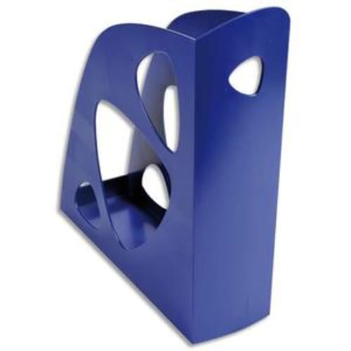 Porte-revues bleue - Polystyrène - Dos de 7,7 cm, H25,7 x P24,8 cm