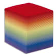 QUO VADIS Bloc cube arc en ciel 9x9x8cm 610 feuilles encollées 80g PEFC photo du produit image1 S