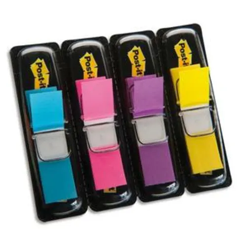 Set de 4 x 35 marque-pages étroits assortis vifs, format 12 x 44 mm photo du produit image1 L