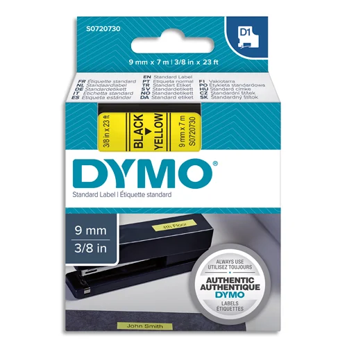 DYMO Ruban D1 noir/jaune 9MMX7M pour 1000/1000+/2000/3500/4500/5000/5509 photo du produit image1 L