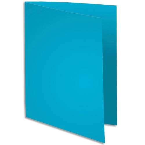 EXACOMPTA Paquet de 100 chemises SUPER 180 en carte 160 grammes coloris bleu clair