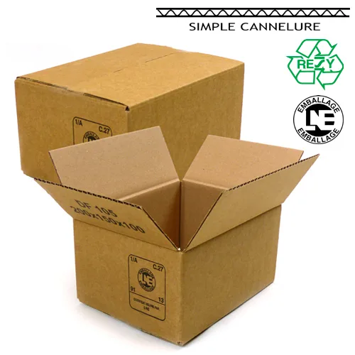 Caisse Carton Simple Cannelure 16 x 12 x 11 cm photo du produit image1 L