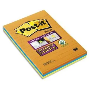 Blocs Super Sticky ligné format 2XL POST-IT photo du produit