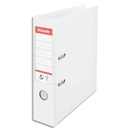 ESSELTE Classeur à levier N°1 POWER en polypropylène, dos 75mm, coloris blanc photo du produit image1 L