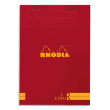 RHODIA Bloc coloR agrafé en-tête 14,8x21 (n°16) 140 pages lignées. Couverture rembordée coquelicot photo du produit image1 S