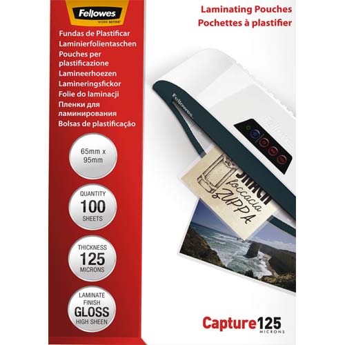 FELLOWES Pack de 100 pochettes Imagelast 125 microns 64x95mm 5306702