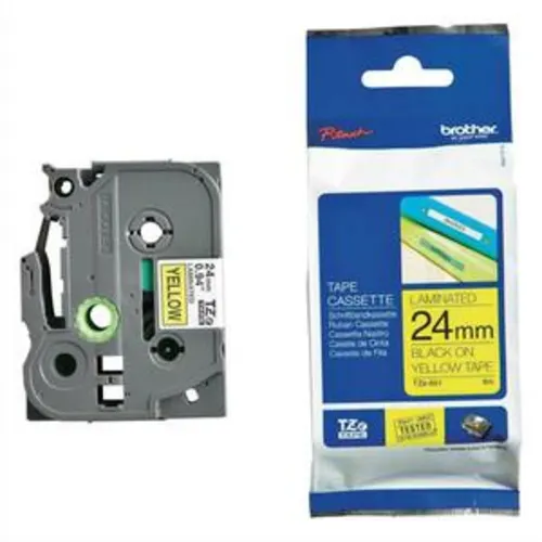 Ruban pour PTOUCH laminé noir/jaune 24mmx8m photo du produit image1 L