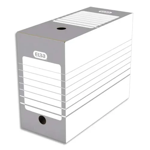 ELBA Archiefdoos 15 cm terug in karton. Automatische montage. kleur grijs productfoto image1 L