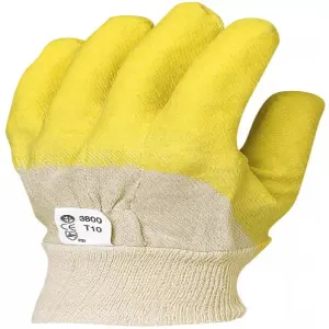Gants Latex structure rugueuse fine sur support coton photo du produit