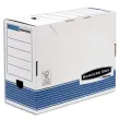 BANKERS BOX Boîte archives dos 15cm SYSTEM, montage automatique, carton recyclé blanc/bleu photo du produit image1 S