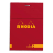 RHODIA Bloc coloR agrafé en-tête 8,5x12 (n°12) 140 pages lignées. Couverture rembordée coquelicot photo du produit image1 S