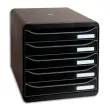 EXACOMPTA Module de classement Big Box Plus 5 tiroirs noir 34,7x27,8x27,1 cm photo du produit image1 S