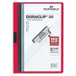 DURABLE Duraclip 30 presentatiemap met clip, transparante omslag - 1-30 vellen A4 - Rood productfoto image1 S