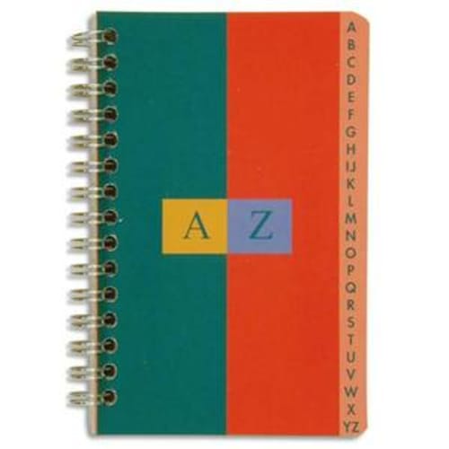 Répertoire reliure piqûre 9x14 cm 96 pages petits carreaux papier 70g