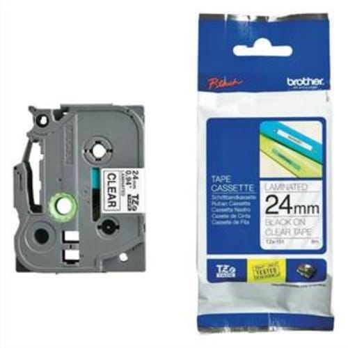 Ruban pour PTOUCH laminé noir/transparent 24mmx8m