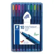 STAEDTLER Etui de 10 stylos à bille Triplus Ball 437 XB, pointe métal large 0.7 mm. Assortis photo du produit image1 S