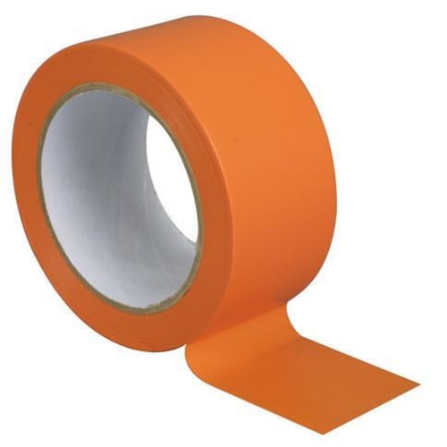 Rouleau adhésif orange de chantier en PVC scotch orange pas cher