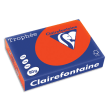 CLAIREFONTAINE Ramette de 500 feuilles papier couleur TROPHEE 80 grammes format A4 rouge cardinal 1873 photo du produit image1 S
