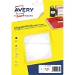 AVERY Sachet de 32 étiquettes multi-usage blanches 80 x 140 mm. Planche format A5. ETE002 photo du produit image1 S