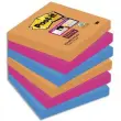 6 blocs repositionnables 76x76mm, orange néon/fuchsia/bleu méditerranée photo du produit image1 S