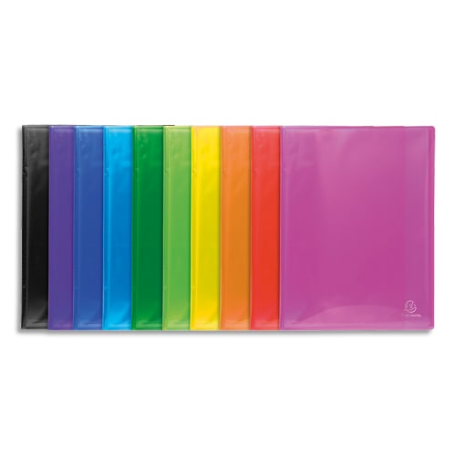 EXACOMPTA Protège document polypropylène glossy IDERAMA, 40 vues/20 pochettes, coloris assortis