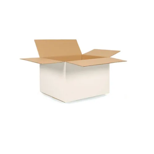 Caisse Carton Simple Cannelure Blanche photo du produit image1 L
