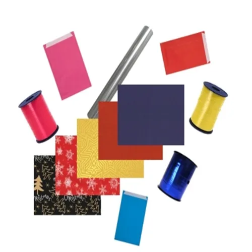 Papiers cadeaux et bolducs