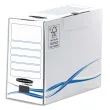 BANKERS BOX Boîte archives dos de 15cm BASIQUE, montage manuel, en carton blanc/bleu photo du produit image1 S