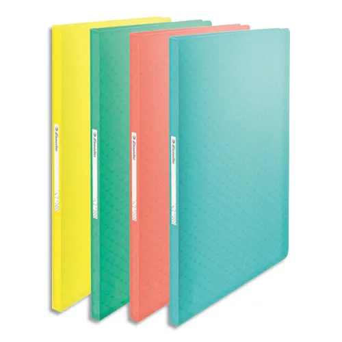 ESSELTE Protège-documents Colour ice 60 pochettes, 120 vues, en polypropylène 5/10ème. Coloris assortis photo du produit image1 L