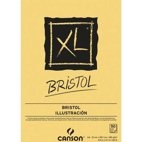 CANSON Pad van 50 vellen tekenpapier XL BRISTOL 180g A4 productfoto image1 L