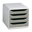 EXACOMPTA Module de classement 4 tiroirs BigBox Gris lumière/Granite photo du produit image1 S