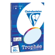 CLAIREFONTAINE Pochette de 100 feuilles papier couleur TROPHEE 80 grammes format A4. Coloris bleu photo du produit image1 S