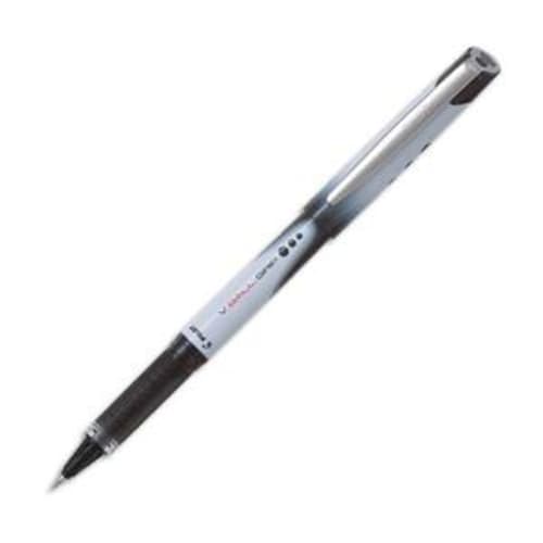 Stylo roller pointe métal 0,5 mm encre liquide noire photo du produit image1 L