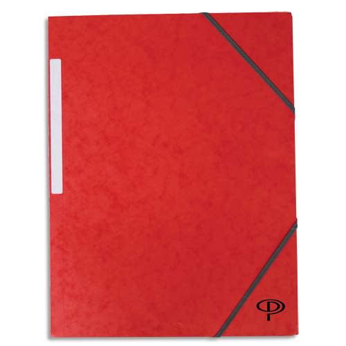 5 ETOILES Chemise simple à élastique en carte lustrée 5/10eme 390g. Coloris rouge. Dimensions 24x32cm