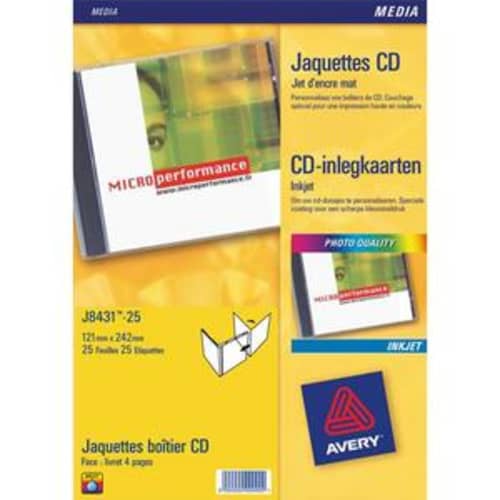 Etiquettes laser mates pour CD et DVD AVERY photo du produit image1 L