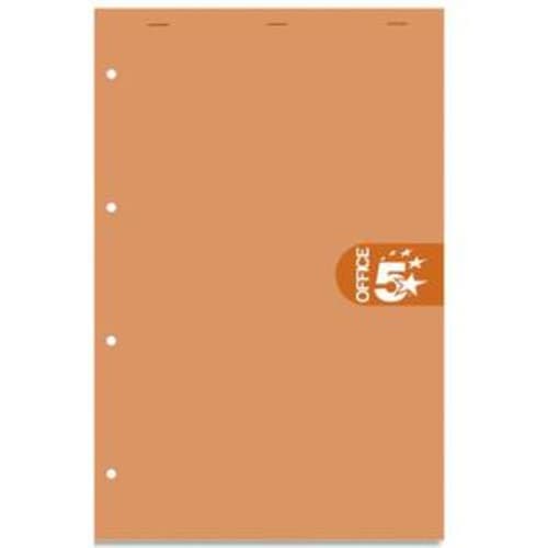 Bloc agrafé en-tête 160 pages perforées 4 trous 80g seyès format 21x31,8 (A4+)