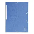 EXACOMPTA Chemise 3 rabats et élastique monobloc, carte lustrée 5/10e bleu, élastique fixé devant photo du produit image1 S