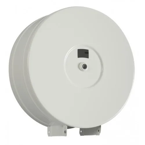 Maxi Jumbo wit gelakte metalen toiletpapier dispenser met sleutel productfoto image1 L