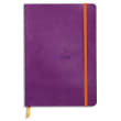 RHODIA Carnet Rhodiarama 14,8x21 160 pages lignées. Couverture simili-cuir gris violet photo du produit image1 S