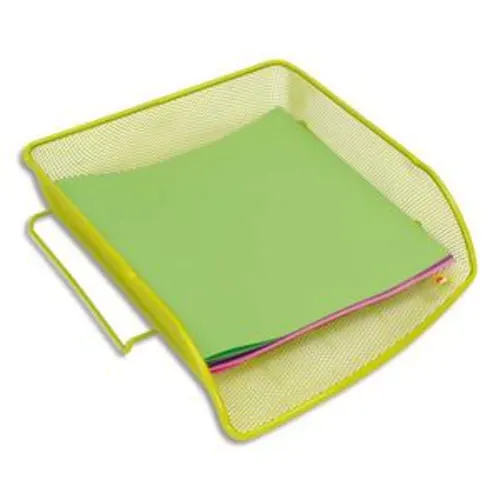 Corbeille à courrier en métal Mesh – L27 x H6,5 x P34 cm coloris vert photo du produit image1 L