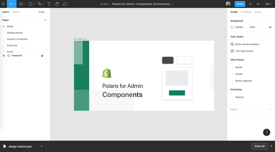 exporting design tokens from Figma with Style Dictionary