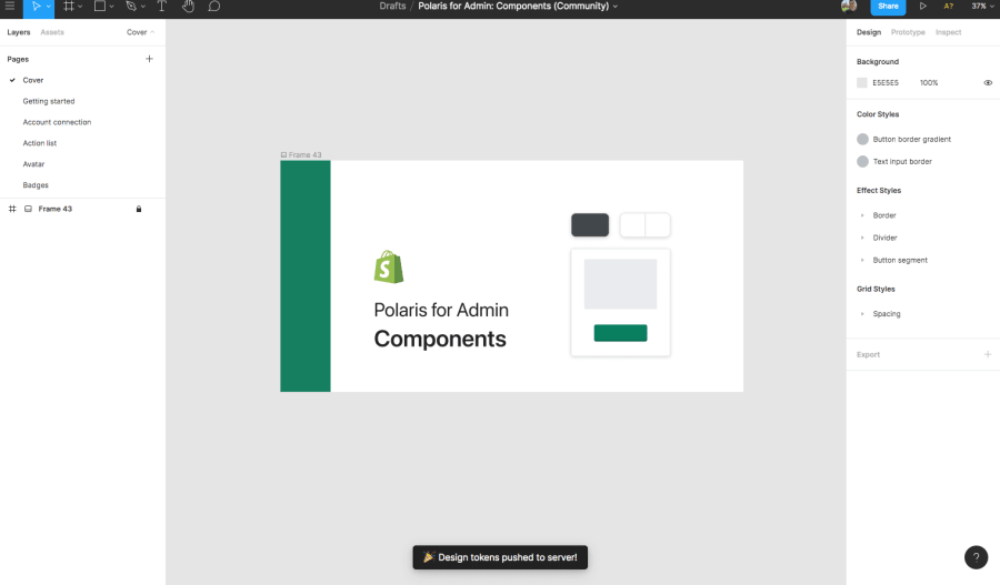 exporting design tokens from Figma with Style Dictionary