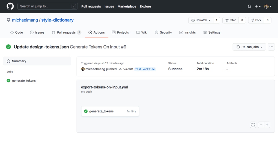 exporting design tokens from Figma with Style Dictionary