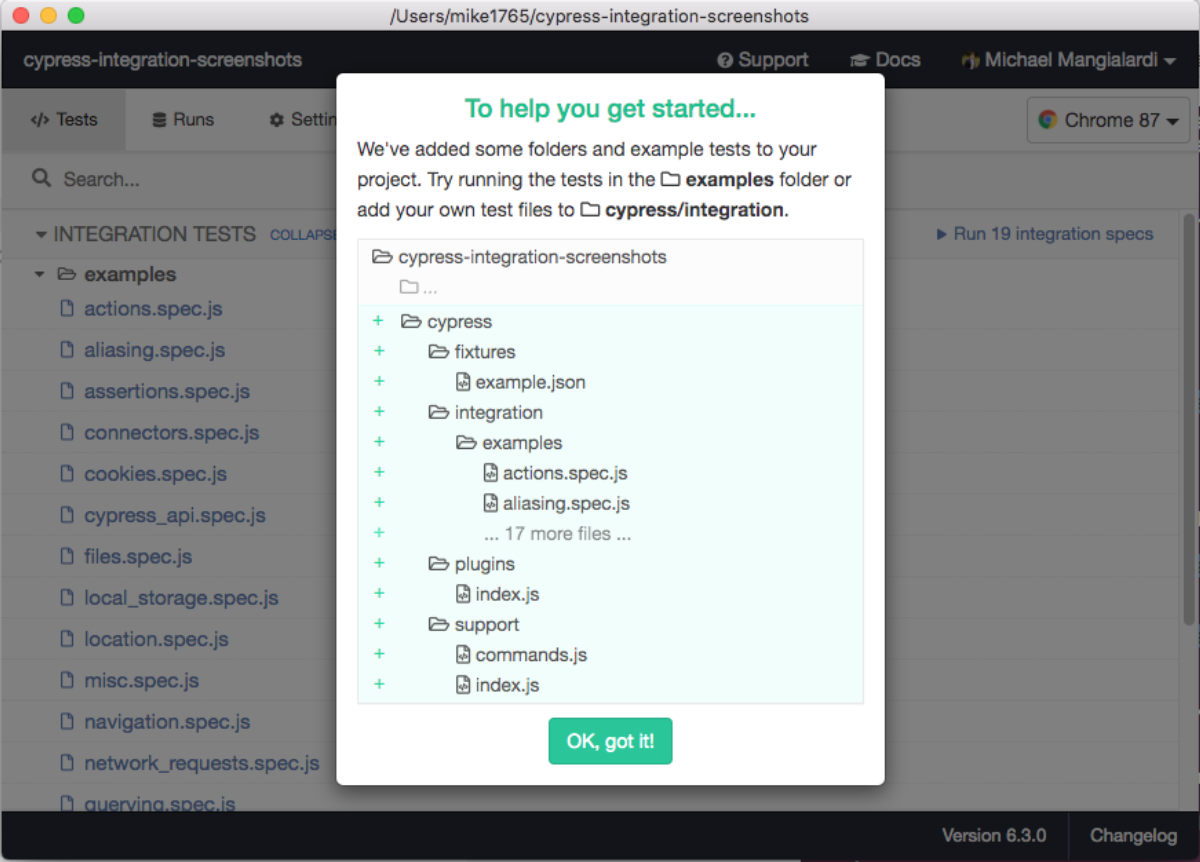 cypress-snapshot-testing