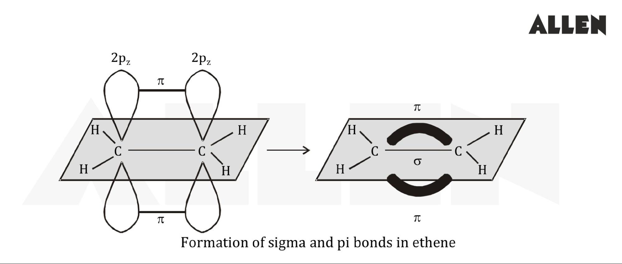 Hybridization of ethene