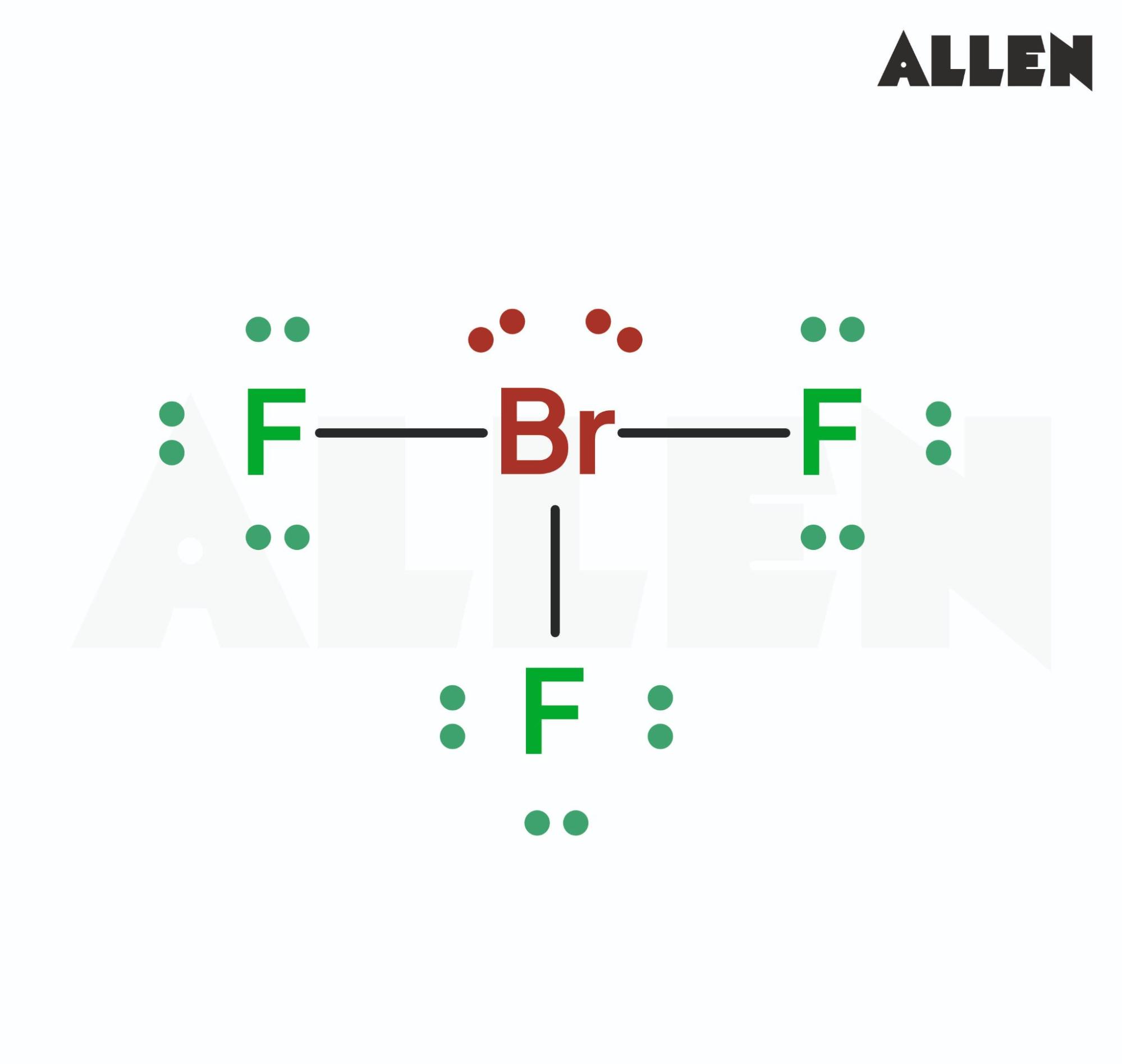 The Lewis structure of BrF₃