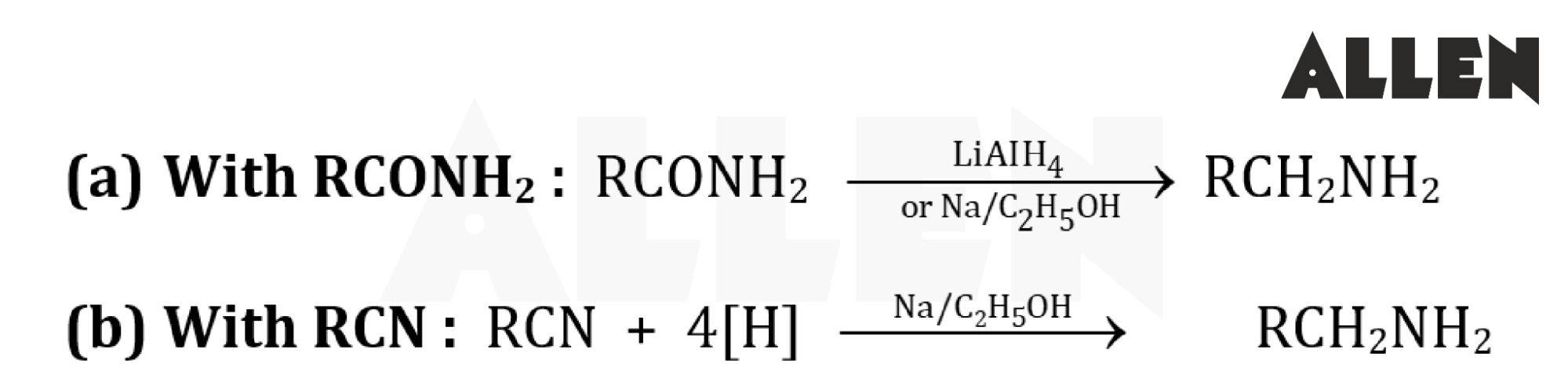 Reduction of Amides and Nitriles