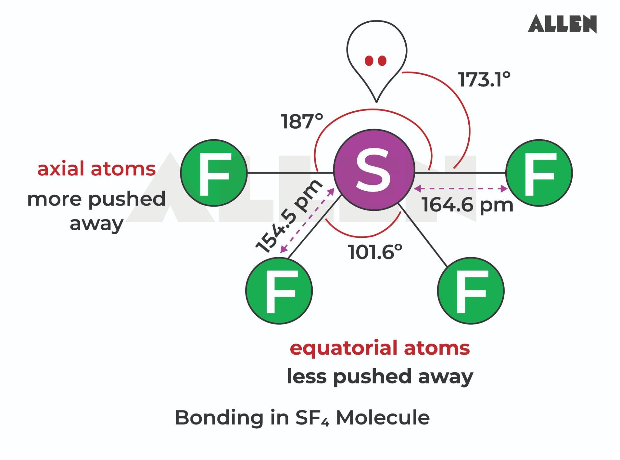 Bonding in an SF4 molecule